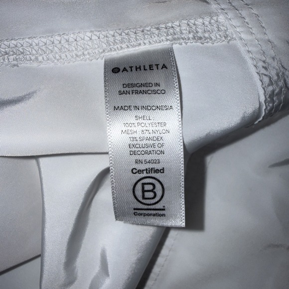 Athleta Rain Drop Jacket‎ Hooded Longline White Windbreaker Full Zip Women Large - Picture 9 of 16